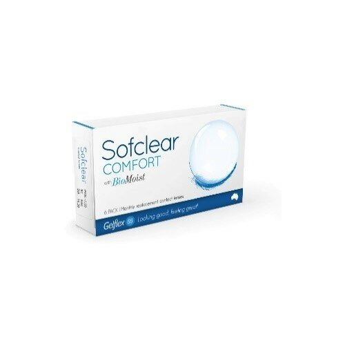 фото Контактные линзы Gelflex Sofclear Comfort with BioMoist, 3 шт., R 8,6, D -4,5, бесцветный, 1 уп.