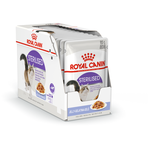 фото корм для стерилизованных кошек Royal Canin Sterilised 12 шт. х 85 г (кусочки в желе)