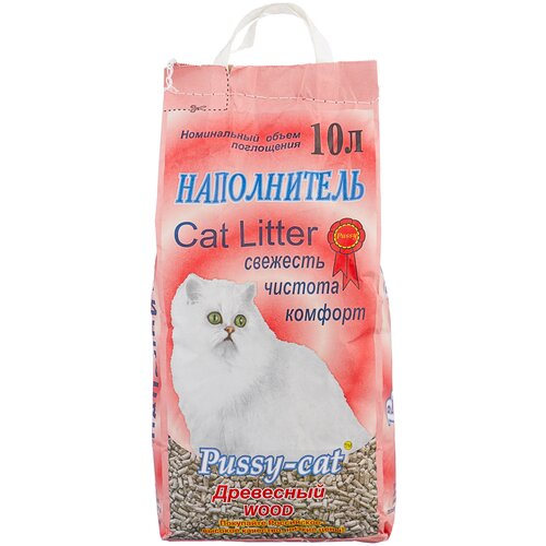 фото Впитывающий наполнитель Pussy-Cat Древесный, 10л, 1 шт.