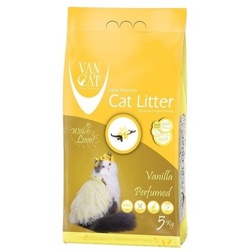 фото Комкующийся наполнитель Van Cat Vanilla, 5кг, 1 шт.