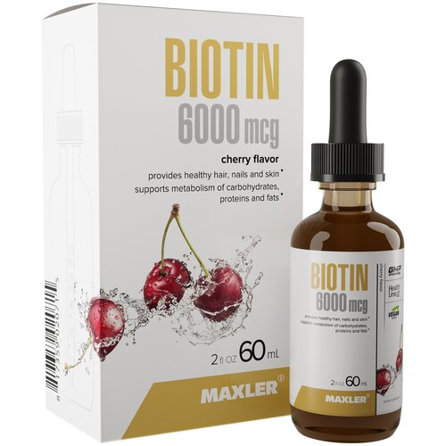 фото MAXLER Biotin фл., 6000 мкг, 120 г, вишня