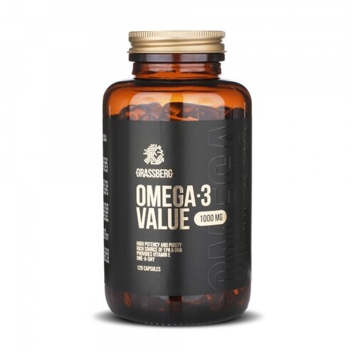 фото Grassberg Omega-3 Value капс., 1000 мг, 120 шт.