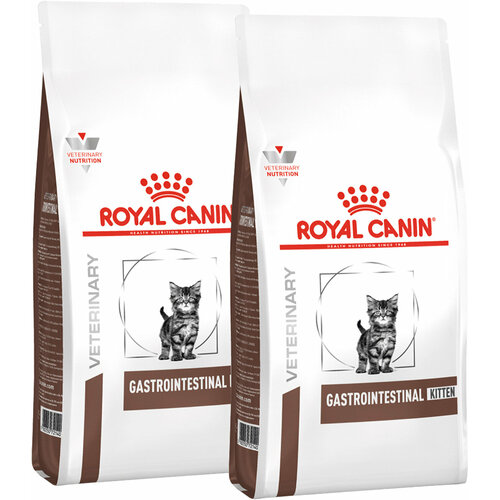 фото Сухой корм ROYAL CANIN GASTROINTESTINAL KITTEN для котят при заболеваниях желудочно-кишечного тракта (0,4 + 0,4 кг)