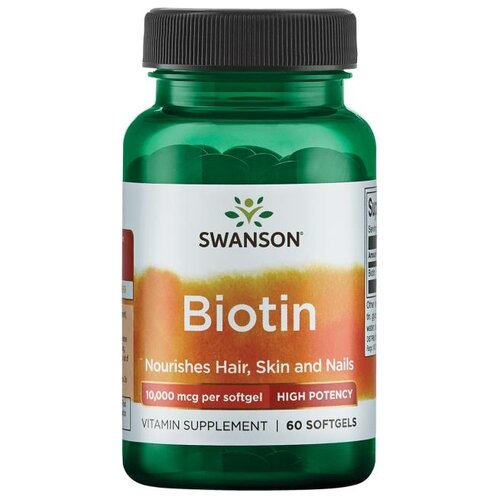 фото Biotin, 10000 мкг, 90 г, 60 шт.