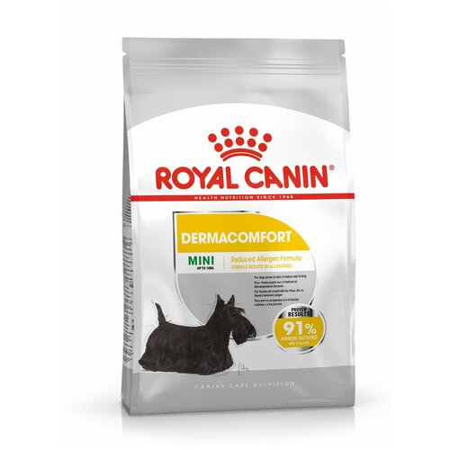 фото Корм сухой ROYAL CANIN MINI DERMACOMFORT ветеринарная диета для собак с раздраженной и зудящей кожей 3 кг х 3 шт