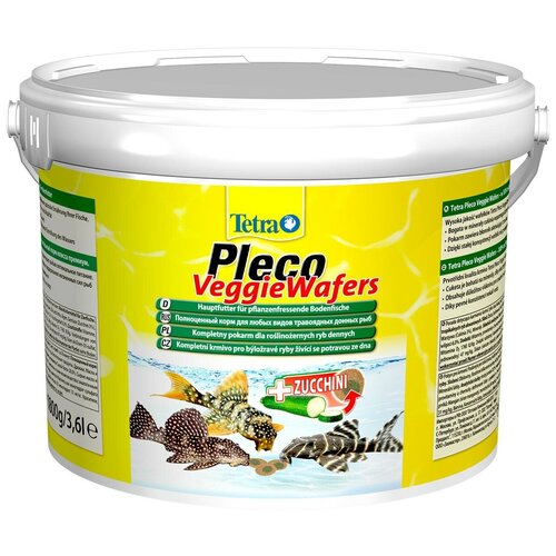 фото Сухой корм  для  рыб Tetra Pleco Veggie Wafers, 3.6 л, 1.8 кг