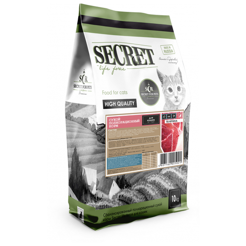 фото Сухой корм для кошек Secret for Pets телятина 10000 г