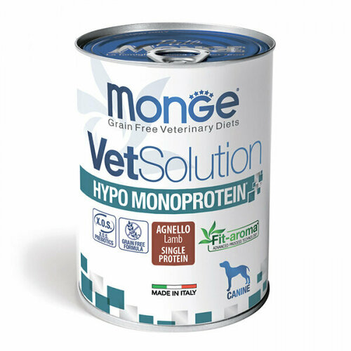 фото Monge VetSolution Monoprotein Консервы для собак при пищевой непереносимости с Ягнёнком