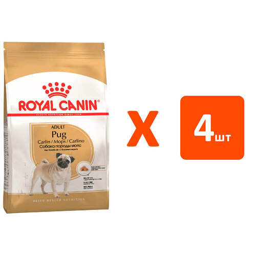 фото ROYAL CANIN PUG ADULT для взрослых собак мопс 1,5 кг х 4 шт