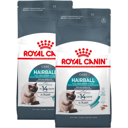 фото ROYAL CANIN HAIRBALL CARE для взрослых кошек для вывода шерсти (0,4 + 0,4 кг)