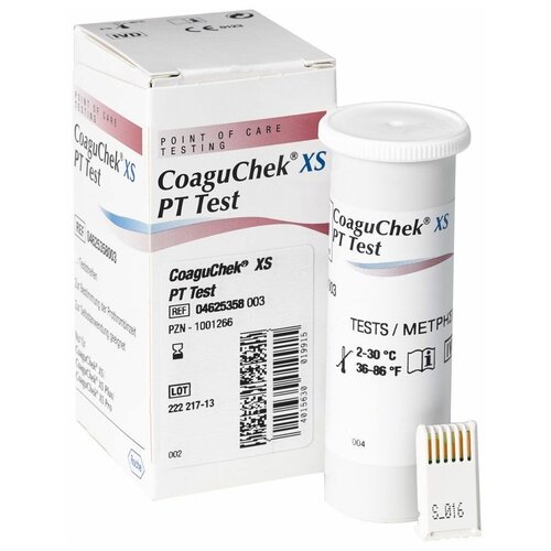 фото Тест-полоски CoaguChek XS PT test PST 24 штуки