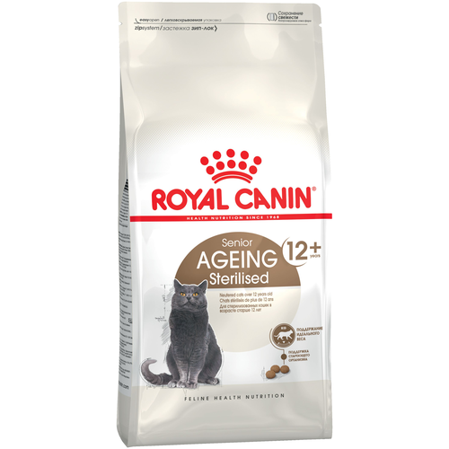 фото Сухой корм для стерилизованных пожилых кошек Royal Canin Ageing 12+ 4 шт. х 400 г (кусочки в желе)