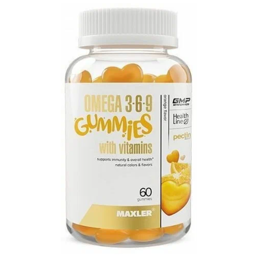 фото MAXLER Omega 3-6-9  жев. пастилки, 200 г, 60 шт., апельсин