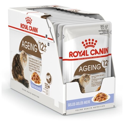 фото Влажный корм для пожилых кошек Royal Canin Ageing +12 12 шт. х 85 г (кусочки в желе)