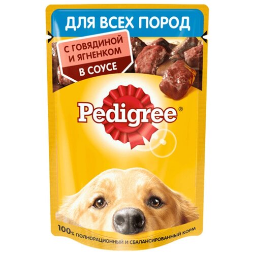 фото Влажный корм для собак Pedigree говядина, ягненок 42 шт. х 85 г