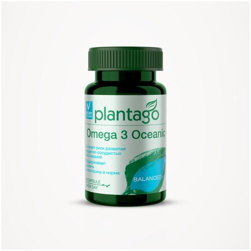 фото Plantago Omega 3 Oceanic, Океаника Омега 3 - 35%, для красоты кожи и волос 60 кап./ Плантаго