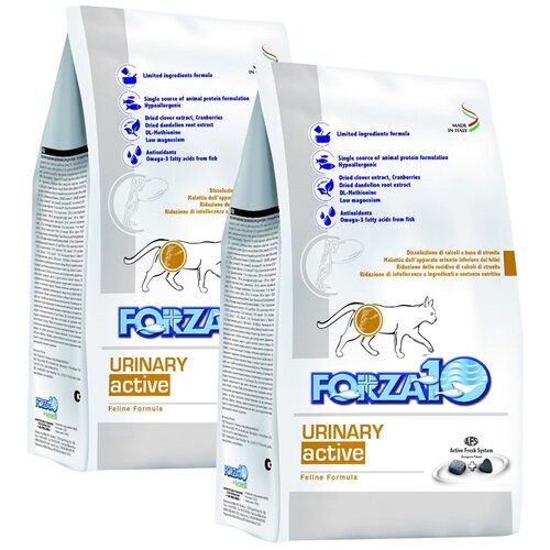 фото FORZA10 CAT URINARY ACTIVE для взрослых кошек при мочекаменной болезни (1,5 + 1,5 кг)