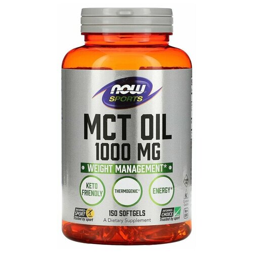 фото NOW Foods MCT Oil 1000 mg 150 капсул