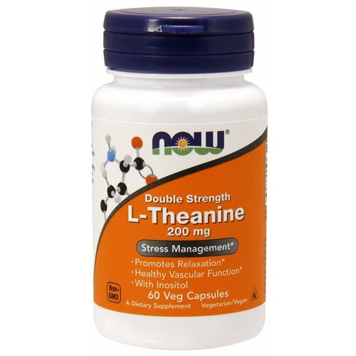 фото L-Theanine капс., 200 мг, 100 мл, 90 г, 60 шт.