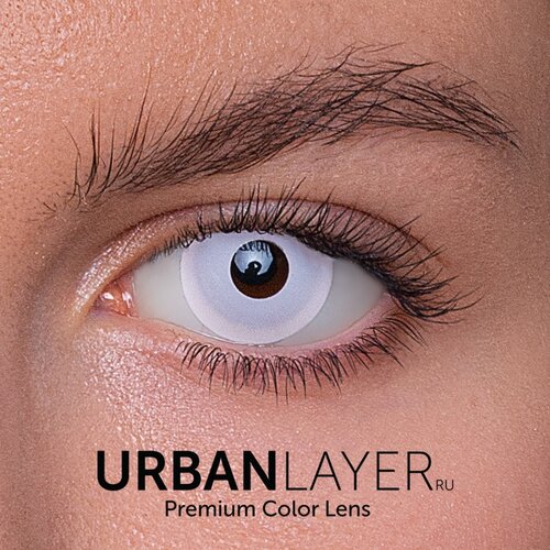 фото Контактные линзы URBAN LAYER ru Crazy, 2 шт., R 8,8, D 0, white out, 1 уп.