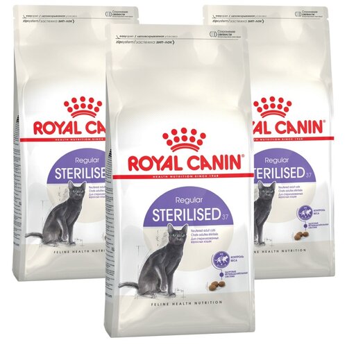 фото Сухой корм для стерилизованных кошек Royal Canin Sterilised 37 3 шт. х 2000 г (кусочки в соусе)