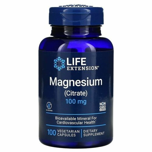 фото Магний, Life Extension Magnesium Citrate 100 мг 100 капсул