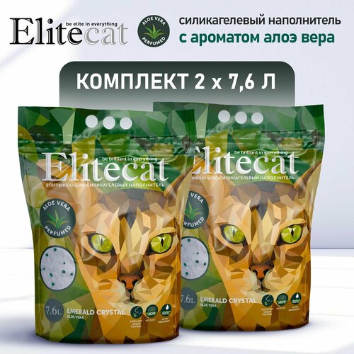 фото Наполнитель для кошачьего туалета впитывающий силикагель ELITECAT 