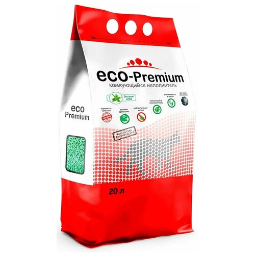 фото Комкующийся наполнитель ECO-Premium Green 129422, 20л, 1 шт.