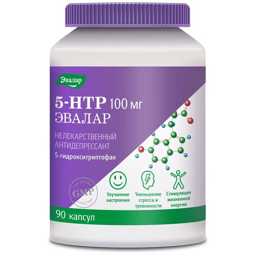 фото Anti-age 5-HTP (5-гидрокситриптофан) капс., 100 мг, 100 г, 90 шт.