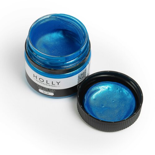 фото Holly Professional Грим на гелевой основе / краска для лица, волос и тела Color Gel Blue