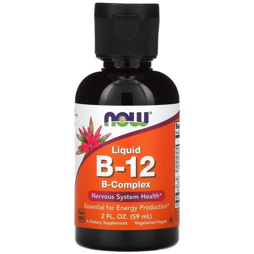 фото Раствор NOW Liquid B-12 B-Complex, 100 г, 59 мл