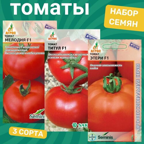 Набор семян томатов / Мелодия, Титул, Этери фото