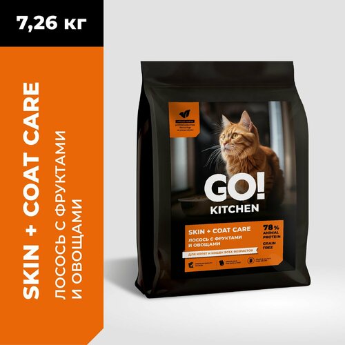 фото Go! Kitchen Skin + Coat Care - Сухой корм для котят и кошек с лососем, фруктами и овощами (7,26 кг)