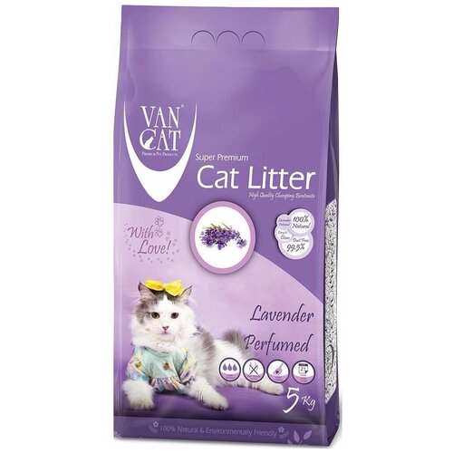 фото Комкующийся наполнитель Van Cat Lavender, 5кг