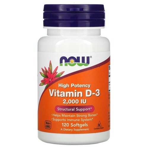 фото Now foods Vitamin D-3 2000 ME 120 капс.