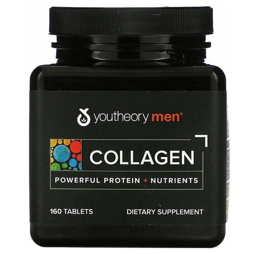 фото Коллаген для мужчин с витамином С и биотином Youtheory - Collagen for Men, 160 таблеток.