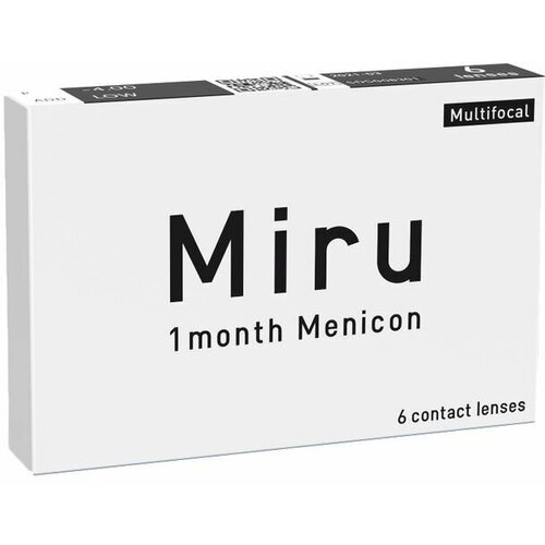 фото Контактные линзы Menicon Miru 1month Multifocal, 6 шт., R 8,6, D +0,5, ADD: низкая, прозрачный, 1 уп.