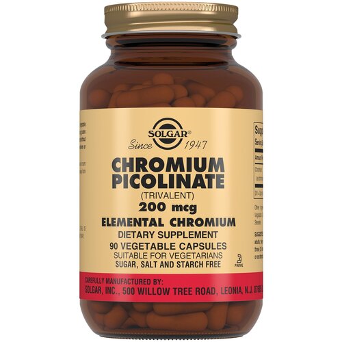 фото Chromium Picolinate вег. капс., 200 мкг, 120 мл, 100 г, 90 шт.