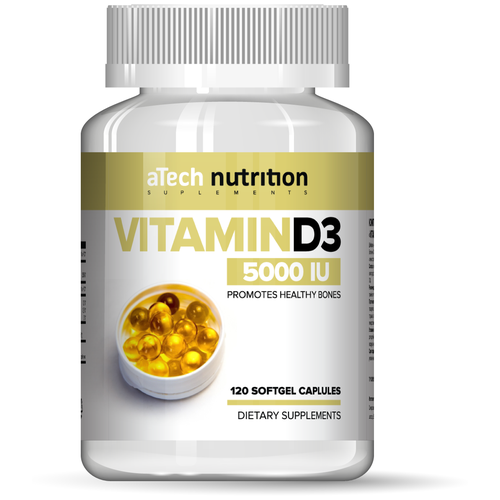 фото Vitamin D3 мягк. капс., 5000 МЕ, 100 г, 120 шт.