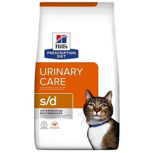 фото Сухой корм для кошек Hill's Prescription Diet Urinary Care S/D, для профилактики МКБ, с курицей 3000 г (кусочки в желе)