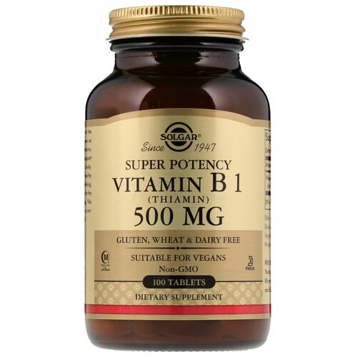 фото Витамин B Solgar Vitamin B1 (Thiamin) 500 mg 100 таб