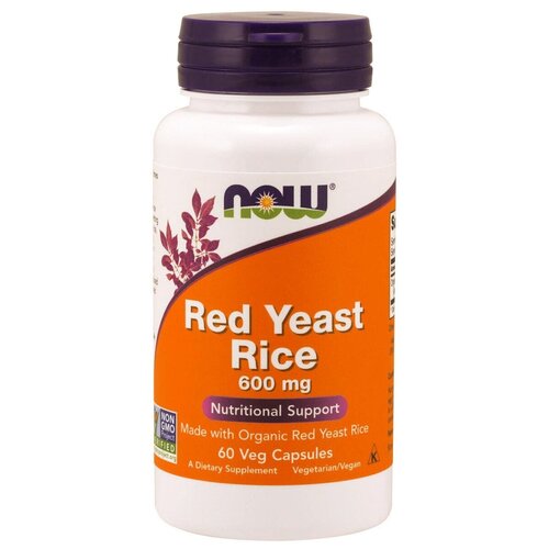 фото Капсулы NOW Red Yeast Rice 600 мг, 70 г, 600 мг, 60 шт.