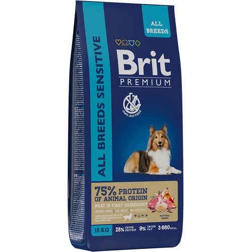 фото BRIT PREMIUM DOG ADULT SENSITIVE для взрослых собак всех пород с чувствительным пищеварением с ягненком и рисом (8 кг)