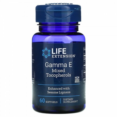 фото Life Extension Gamma E Mixed Tocopherols (Гамма-Е смешанные токоферолы) 60 гелевых капсул (Life Extension)