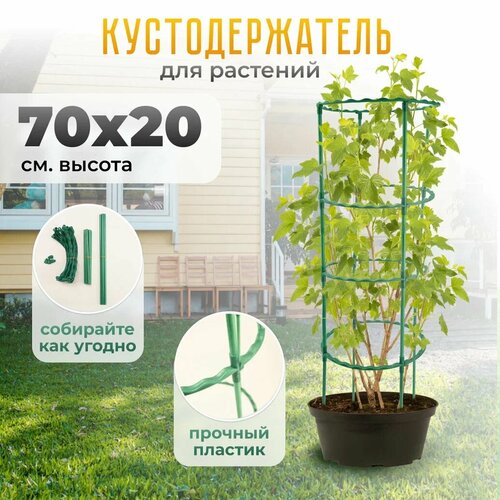 фото Опора для растений, цветов круглая / Поддержка для растений 4 кольца 70/20