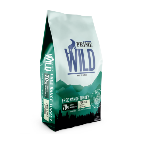 фото PRIME WILD GF FREE RANGE Сухой корм для котят и кошек, индейка, 2 кг