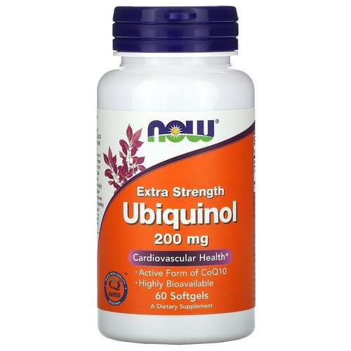 фото Капсулы NOW Ubiquinol, 90 г, 200 мг, 60 шт.