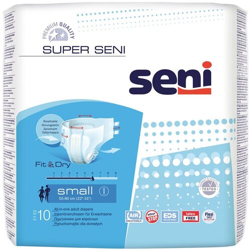 фото Подгузники для взрослых Seni Super, S, 40 х 60 см, 10 шт.