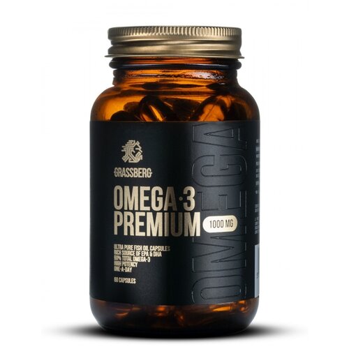 фото Grassberg Omega 3 Premium капс., 1000 мг, 225 г, 60 шт.