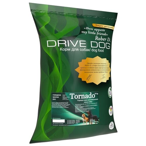 фото Сухой полнорационный корм для собак бойцовских пород DRIVE DOG Tornado 10 кг